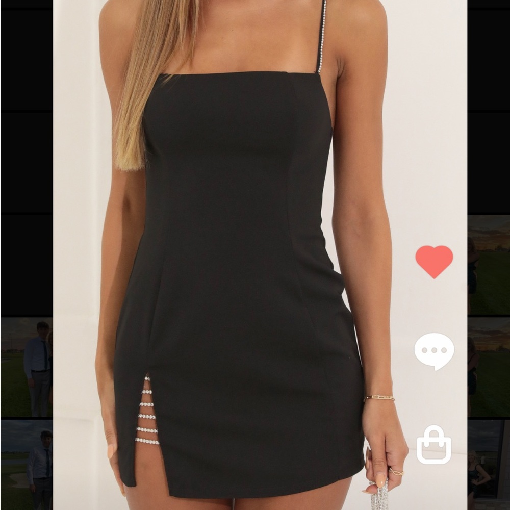 Lucy in the sky medium black dress with stones